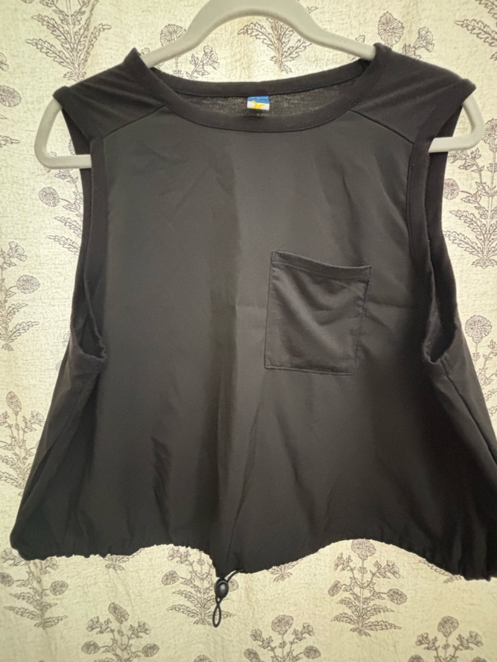 Old Navy Active Black Cinch Hem Tank